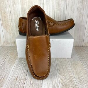 Florsheim Kids Jasper Jr Boys Moc Toe Venetian Loafer Saddle Tan Size 4